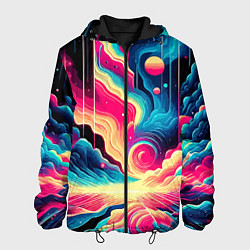 Мужская куртка Neon space fantasy - ai art