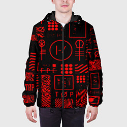 Куртка с капюшоном мужская Twenty one pilots pattern rock, цвет: 3D-черный — фото 2