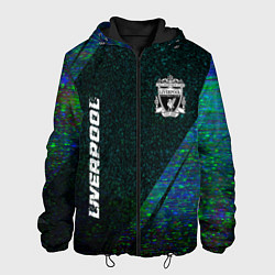 Куртка с капюшоном мужская Liverpool glitch blue, цвет: 3D-черный