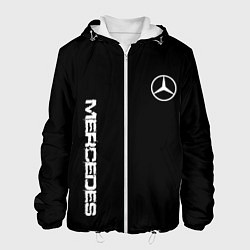Куртка с капюшоном мужская Mercedes benz logo white auto, цвет: 3D-белый