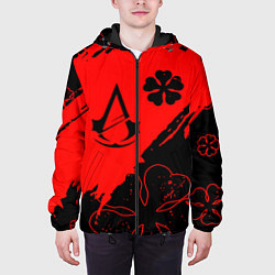 Куртка с капюшоном мужская Assassins Creed logo clewer, цвет: 3D-черный — фото 2