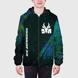 Куртка с капюшоном мужская Die Antwoord glitch blue, цвет: 3D-черный — фото 2