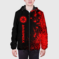 Куртка с капюшоном мужская Yamaha - red gradient по-вертикали, цвет: 3D-черный — фото 2