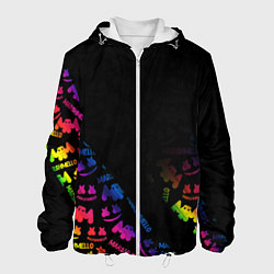Куртка с капюшоном мужская Marshmello neon dj, цвет: 3D-белый