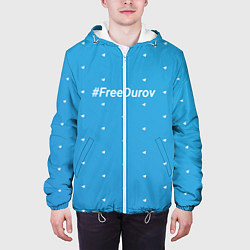 Куртка с капюшоном мужская Freedurov паттерн из самолётиков, цвет: 3D-белый — фото 2