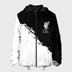 Куртка с капюшоном мужская Liverpool fc белые краски, цвет: 3D-черный