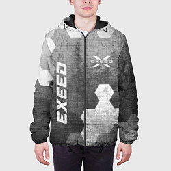 Куртка с капюшоном мужская Exeed - grey gradient вертикально, цвет: 3D-черный — фото 2