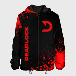 Куртка с капюшоном мужская Deadlock - red gradient вертикально, цвет: 3D-черный