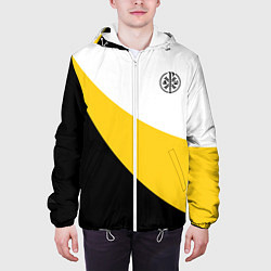 Куртка с капюшоном мужская Мы русские с нами Бог малый черный кцк Николай II, цвет: 3D-белый — фото 2