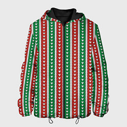 Куртка с капюшоном мужская Knitted pattern, цвет: 3D-черный