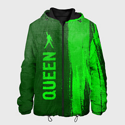 Куртка с капюшоном мужская Queen - green gradient по-вертикали, цвет: 3D-черный