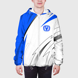 Куртка с капюшоном мужская Changan - Белый и синий, цвет: 3D-белый — фото 2