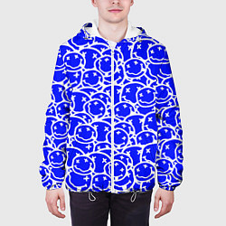 Куртка с капюшоном мужская Nirvana logo blue, цвет: 3D-белый — фото 2