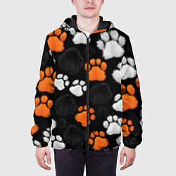 Куртка с капюшоном мужская Мохнатые лапки, цвет: 3D-черный — фото 2