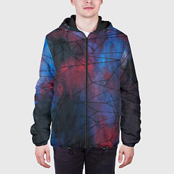 Куртка с капюшоном мужская Космическая паутина, цвет: 3D-черный — фото 2