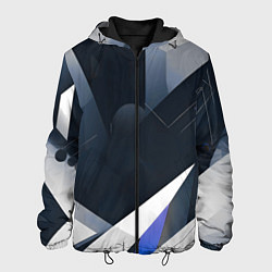 Куртка с капюшоном мужская Абстракция город следующего века, цвет: 3D-черный