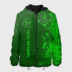 Куртка с капюшоном мужская Twenty One Pilots - green gradient по-вертикали, цвет: 3D-черный
