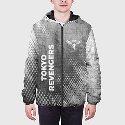 Куртка с капюшоном мужская Tokyo Revengers - grey gradient вертикально, цвет: 3D-черный — фото 2