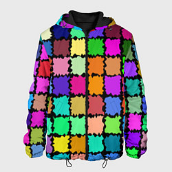 Куртка с капюшоном мужская Лоскутки, цвет: 3D-черный