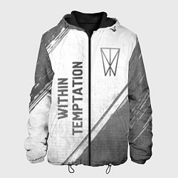 Куртка с капюшоном мужская Within Temptation - white gradient вертикально, цвет: 3D-черный