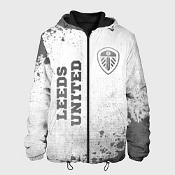 Куртка с капюшоном мужская Leeds United - white gradient вертикально, цвет: 3D-черный