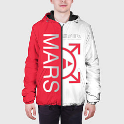 Куртка с капюшоном мужская 30 Seconds to Mars poster, цвет: 3D-черный — фото 2