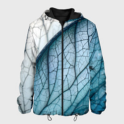 Куртка с капюшоном мужская Листья с прожилками, цвет: 3D-черный