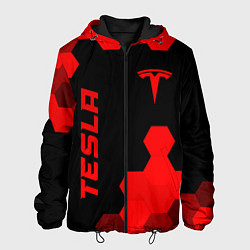 Мужская куртка Tesla - red gradient вертикально