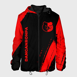 Куртка с капюшоном мужская Danganronpa - red gradient вертикально, цвет: 3D-черный