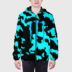 Куртка с капюшоном мужская Monster energy камуфляж голубой, цвет: 3D-черный — фото 2