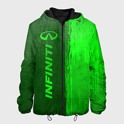 Куртка с капюшоном мужская Infiniti - green gradient по-вертикали, цвет: 3D-черный