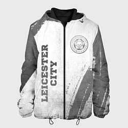 Мужская куртка Leicester City - white gradient вертикально