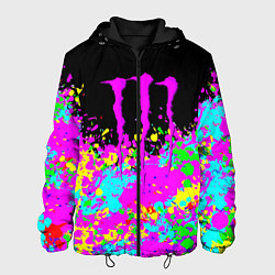 Мужская куртка Monster energy краски неоновые