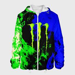 Мужская куртка Monster energy кислотный огонь