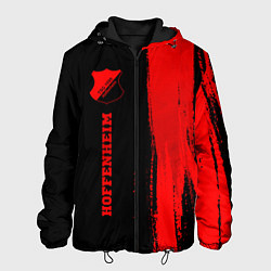 Куртка с капюшоном мужская Hoffenheim - red gradient по-вертикали, цвет: 3D-черный