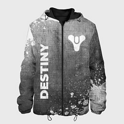 Куртка с капюшоном мужская Destiny - grey gradient вертикально, цвет: 3D-черный