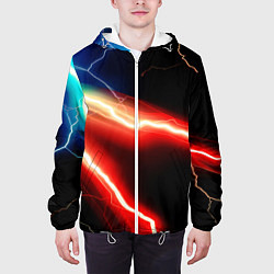 Куртка с капюшоном мужская Lightning light, цвет: 3D-белый — фото 2