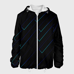 Куртка с капюшоном мужская Color blue black, цвет: 3D-белый
