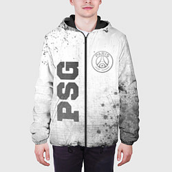 Куртка с капюшоном мужская PSG - white gradient вертикально, цвет: 3D-черный — фото 2