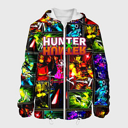 Куртка с капюшоном мужская Hunter x hunter neon anime, цвет: 3D-белый