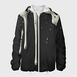 Куртка с капюшоном мужская Белая слизь текстура, цвет: 3D-белый