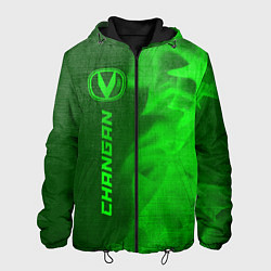 Куртка с капюшоном мужская Changan - green gradient по-вертикали, цвет: 3D-черный