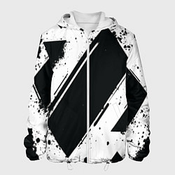 Куртка с капюшоном мужская Color black white, цвет: 3D-белый