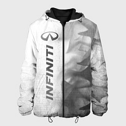 Куртка с капюшоном мужская Infiniti - white gradient по-вертикали, цвет: 3D-черный