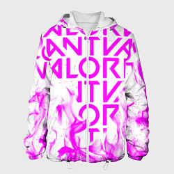 Куртка с капюшоном мужская Valorant розовый огонь, цвет: 3D-белый