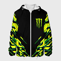 Куртка с капюшоном мужская Monster energy кислотная геометрия, цвет: 3D-белый