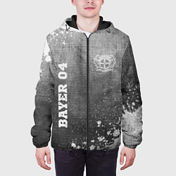 Куртка с капюшоном мужская Bayer 04 - grey gradient вертикально, цвет: 3D-черный — фото 2