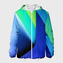 Куртка с капюшоном мужская Color blue green, цвет: 3D-белый
