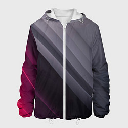 Куртка с капюшоном мужская Color black grey, цвет: 3D-белый