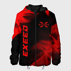 Куртка с капюшоном мужская Exeed - red gradient вертикально, цвет: 3D-черный